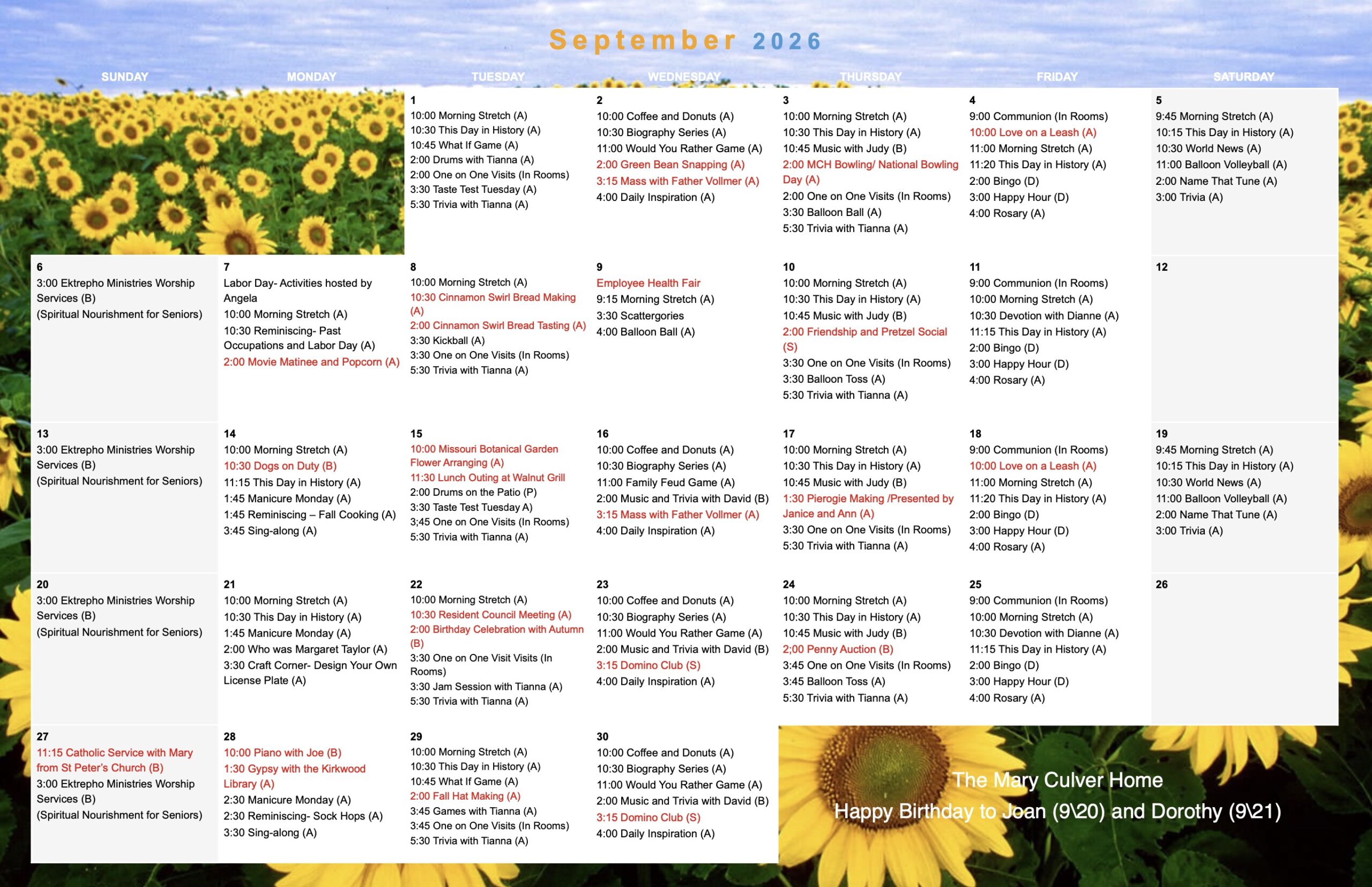 Mary Culver-Calendar - September 2026